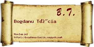 Bogdanu Tácia névjegykártya